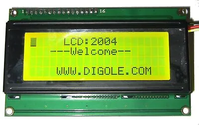 Serial:UART/I2C/SPI 2004 Yellow/Green LCD+Arduino/mBed Lib+Sample Code Easy Use • $11.49