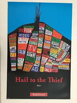 $49.99 • Buy Radiohead,hail To The Thief, Rare Authentic Licensed 2003 Poster