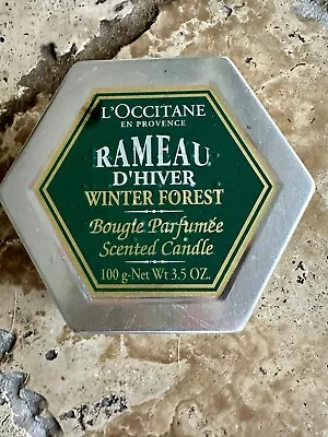 NEW L'OCCITANE RAMEAUX D’HIVER Winter Forest Tin W/ Lid CANDLE 3.5 Oz • $24.99