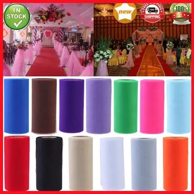 Colorful Tissue Tulle Paper Roll Spool Craft Wedding Birthday Holiday Decor • £5.58