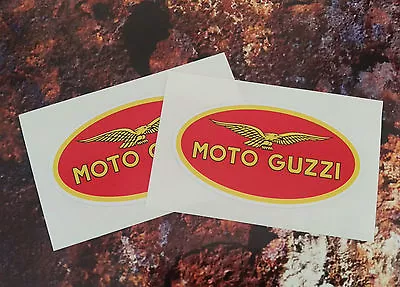 MOTO GUZZI  Classic Eagle Helmet Stickers 85mm X 47mm • $2.51