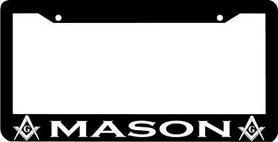 Mason Masonic Moson Black Metal License Plate Frame • $12.99