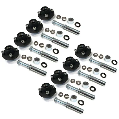 (Pack Of 8) Trailer Axle Kits With 4 On 4  Bolt Idler Hub & 1  Round BT8 Spindle • $254.99