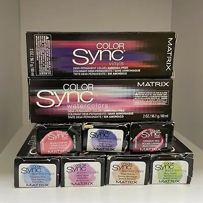 Matrix Color Sync Vinyls Or Watercolors Demi-Permanent Hair Color ~ Choose Shade • $9.49