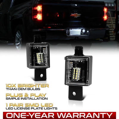 $18.50 • Buy 2014-2022 Chevy Silverado GMC Sierra BRIGHT SMD LED License Plate Light Housing