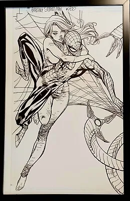 Amazing Spider-Man #700 J. Scott Campbell 11x17 FRAMED Original Art Poster Marve • $49.95