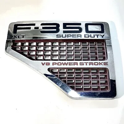 08-10 Ford F350 V8 Power Stroke XLT LH Fender Grill Emblem 8C34-35000A72-B • $75.99
