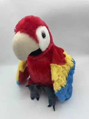 Wild Republic Parrot Scarlet Macaw Plush 12” Red Blue Bird Stuffed Animal Toy • $13.30