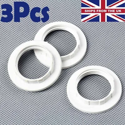 £2.88 • Buy 3Pcs E14 Plastic Lampshade Collar Ring Thread Lamp Light Shade Accessory Holder