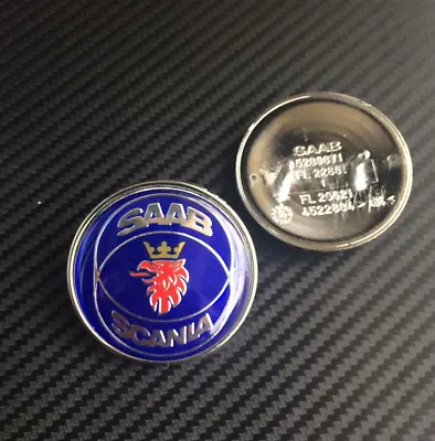 1pc 50mm Saab Scania Blue Front Hood Bonnet Emblem Badge Decal 900 9000 5289871 • $25.99