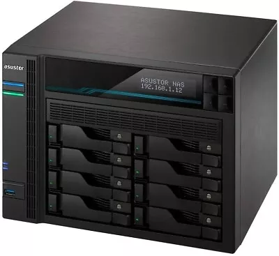 £729 • Buy Asustor Lockerstor 8 AS6508T 8 Bay NAS Enclosure Quad Core 2.1GHz CPU, 8GB RAM
