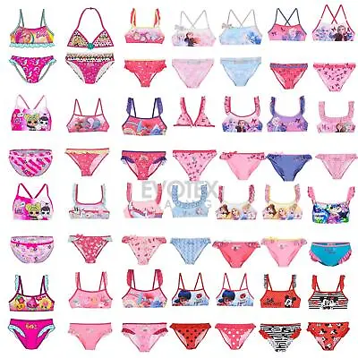£9.95 • Buy Girls Bikini Set Childrens/Kids Swimming Costume Age 3 - 8 Years