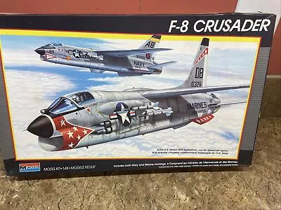 Vintage Monogram F-8 Crusader Aircraft 1:48 Model Kit #5826 1988 - FREE SHIPPING • $35