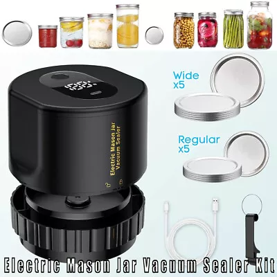 Silent Rechargeable Portable Electric Mason Jar Vacuum Sealer For Food Storage A • $23.59
