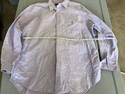 Mens Polo Ralph Lauren Lavender Purple Dress Shirt Button Down 2XLT XXL • $23.99