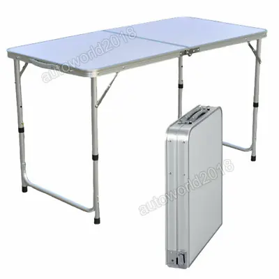 £35.30 • Buy Folding Camping Table Aluminium Plastic Picnic Portable Party BBQ Tables Outdoor