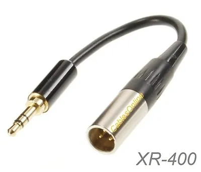 6-inch Mini XLR Male To 3.5mm Stereo Male Plug Pro Lapel Mic Cable XM-400Z • $14.95