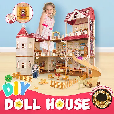 Doll House Barbie Dream Play Furniture Playhouses Toys Dollhouse Princess Castle • $49.95