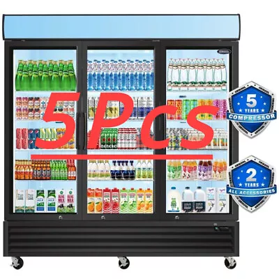 5pcs 70 Cu.ft Commercial Display Refrigerator 3-Door Merchandising Refrigeration • $15999