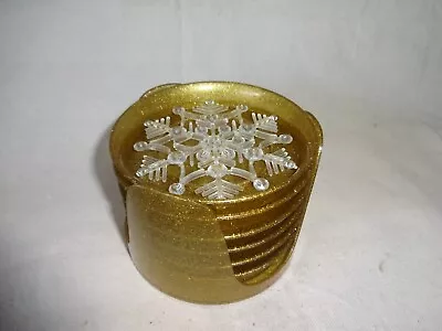 Couroc Monterey CA Gold Snowflake Coaster Vintage Starburst Mid Century Atomic • $10