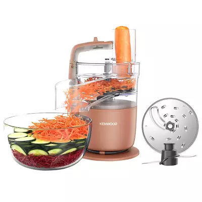 Kenwood® MultiPro Go Food Processor Clay Red 1.3L Knead Chop Slicer FDP22130RD • $130.99