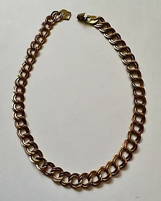 Mother's Day Vintage Art Deco Style Brass Double Link Chain Necklace 18  Stylish • $4.95