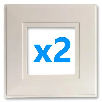 2 X White Single Light Switch Socket Finger Plates Surround Wall Protector Cover • £2.75