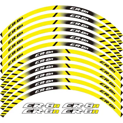 For Kawasaki ER-6N ER6N Motorcycle Rim Stripes Wheel Decals Tape Stickers • $15.92