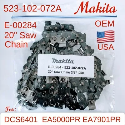 MAKITA E-00284 (523-102-072A) 20  Saw Chain For Models DCS6401 EA5000PR EA7901PR • $26.95