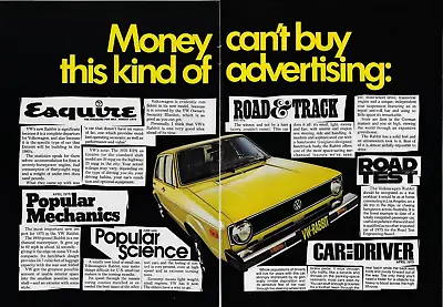 1976 Volkswagen VW Rabbit Money Can't Buy This Advertising  Vintage Print Ad X • $12.99
