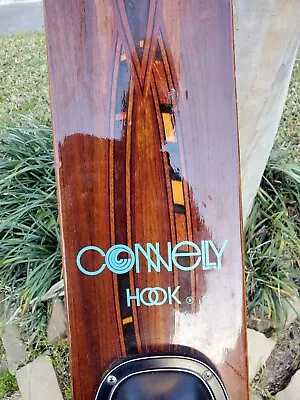 Vintage Connelly Hook Wood Slalom Water Ski 65  Beautiful Inlay With Case • $199.99