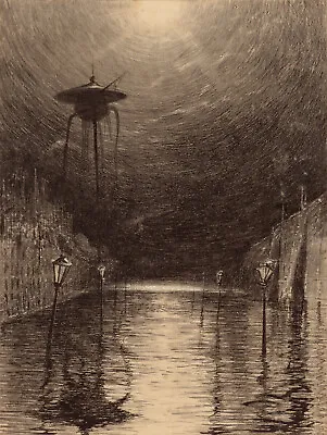 Henrique Alvim Correa - Martian Machine Over Thames (1906) - 17  X 22  Art Print • $79.99