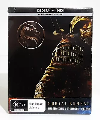 Mortal Kombat : 4K Ultra HD + Blu-ray Steelbook 2 Disc Set - Brand New & Sealed • $79.95