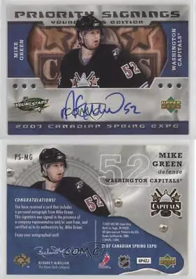2007 Upper Deck Canadian Spring Expo Priority Signings /40 Mike Green Auto • $22.09