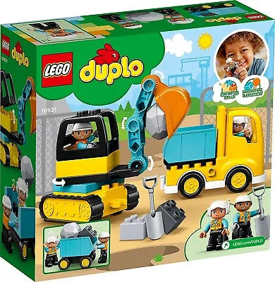 LEGO DUPLO Truck And Tracked Excavator 10931 Building Kit-AU • $28.39