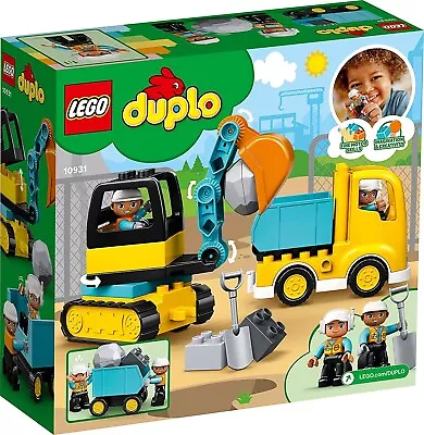 LEGO DUPLO Truck And Tracked Excavator 10931 Building Kit-AU • $28.36