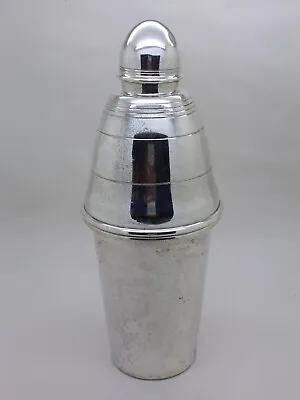 £24.99 • Buy Silver Plated Art Deco Yeoman Plate Cocktail Shaker By Yeoman Of England C.1930