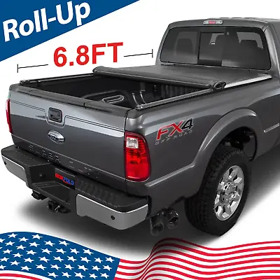 Soft Roll-Up Bed Cover Tonneau Cover For 1999-2016 F250 F350 SuperDuty 6.8FT • $144.99