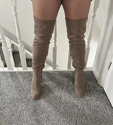 Camel Coloured Thigh Boots • £5