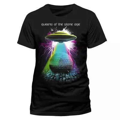 Official Queens Of The Stone Age UFO Mens Black T Shirt QOTSA Classic Tee • £15.95