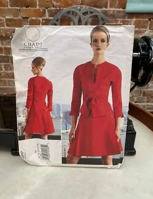Vogue Designer Pattern V1317 Chado Ralph Rucci Tie Dress 8-16 Uncut NOS • $14.95