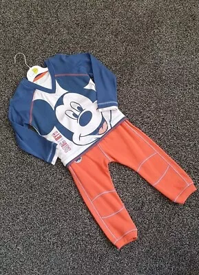 Baby Boys Mickey Mouse Outfit Disney 18-24 Months George Blue Orange • $11.19