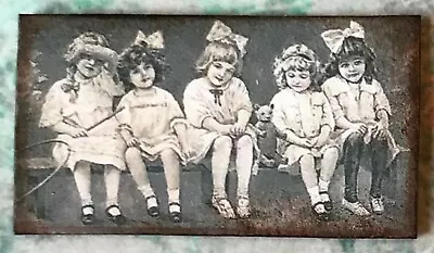 Miniature Dollhouse Victorian Children Home Decor 1:12 Black White Antique Girls • $9.95