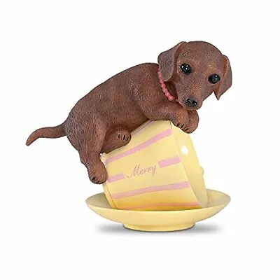 £29.93 • Buy The Hamilton Collection Just My Cup Of Tea Dachshund Dog Teacup Figurine