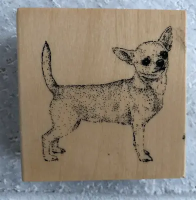 Chihuahua Dog Rubber Stamp Ink Standing Smooth Coat • $5.99
