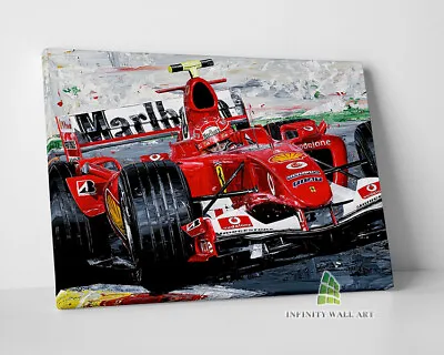 F1 Ferrari Painting Canvas Art Wall Art Print Picture Sports Cars Framed -E365 • £10.18