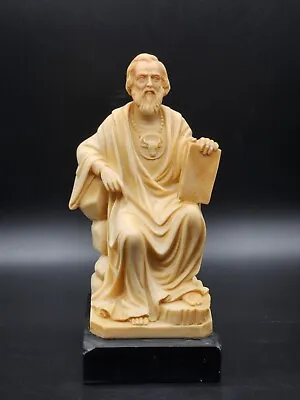 G Ruggeri Statue Of Seated Scholar Figure Signed MCM Vintage Bookend READ • $22.99