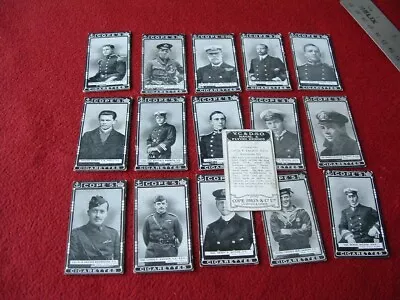 Cigarette Cards Cope Bros & Co VC & DSO Naval And Flying Heroes16 Cards No Nos • £25