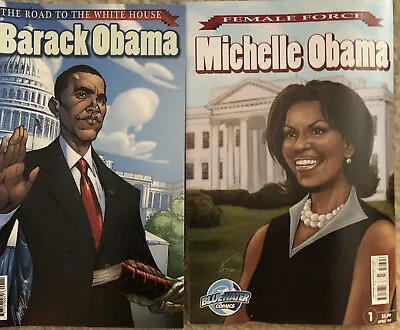 Lot Of 2 Blue Water Comics - Barack And Michelle Obama; Road To White House; NEW • $19.99