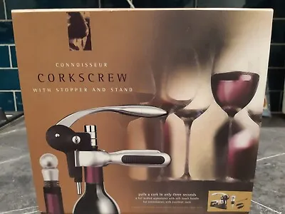 £14.98 • Buy Connoisseur Lever-Arm Corkscrew Gift Set Wine Opener Barcraft